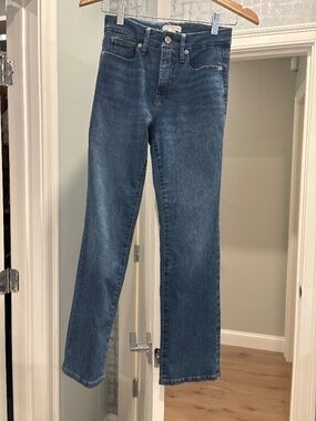 Good American Soft Tech Good Legs Straight‎ GLS270T BLUE007 Sz 8/29 Inseam 27.5"